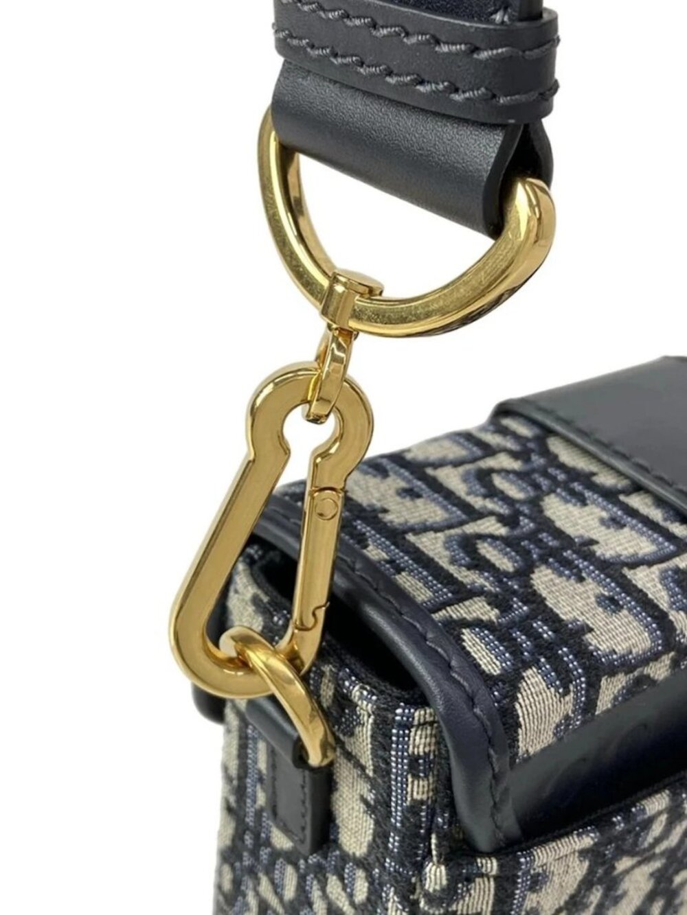 DIOR/ChristianDior 30 Montaigne Box Bag - Cream Navy Jacquard Leather - Picture 10 of 16